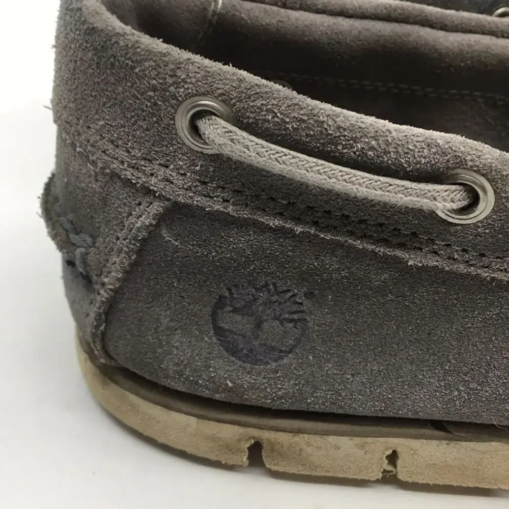Timberland Gray Suede Boat Shoes Loafers with SensorFlex Technology size 9